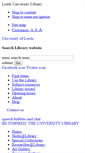 Mobile Screenshot of beta.library.leeds.ac.uk