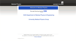 Desktop Screenshot of medphysics.leeds.ac.uk