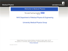 Tablet Screenshot of medphysics.leeds.ac.uk