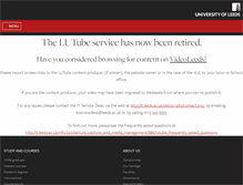 Tablet Screenshot of lutube.leeds.ac.uk
